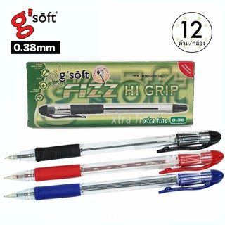 Sakura G soft ปากกาลูกลื่น จีซอฟท์ รุ่น FIZZ HI-GRIP 0.38 มม. (12 ด้าม)