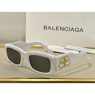 Balenciaga BB0071 RECTANGLE SUNGLASSES IN WHITE