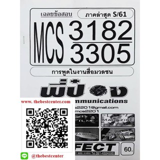 ชีทข้อสอบ MCS 3182 (MCS 3305) การพูดในงานสื่อมวลชน