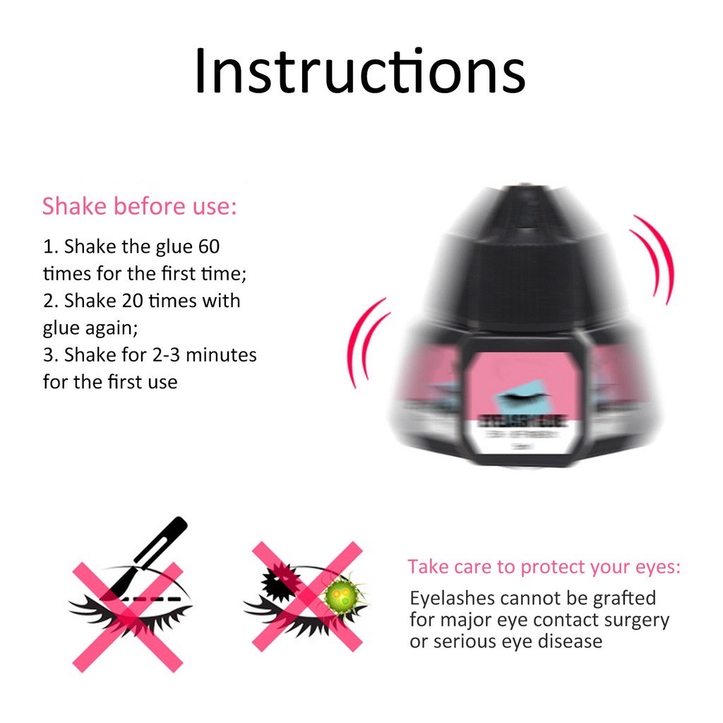 E066 กาวต่อขนตา 5 มล. กาวต่อขนตาแบบแห้งเร็ว กาวถาวร อยู่นานถึง 45 วัน - รูปที่ 2