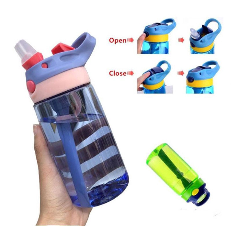 BABY Kids Sport Tritan Plastic Big Straw Cup 450ml Children Drinking