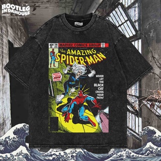 เสื้อยืดผ้าฝ้าย เสื้อยืด พิมพ์ลาย The AMAZING SPIDERMAN OVERSIZE WASHING VINTAGE | เสื้อยืด โอเวอร์ไซส์ | เสื้อยืด ขนาดใ