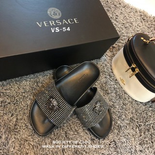 VS-54 รองเท้าแตะ นานๆ ทีมีหน หน้าเพชร งานจริงระยิบระยับเล่นไฟมาก