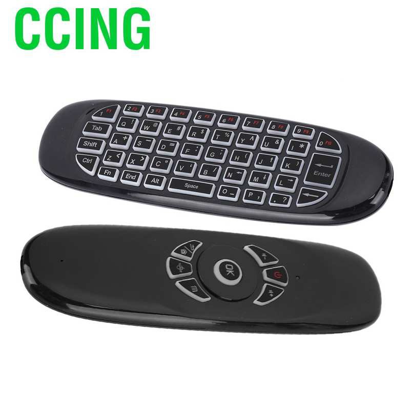 Ccing C1 2 4g Wireless Mouse Keyboard Remote Control Usb Black For Pc Laptop Home Tv Shopee Thailand