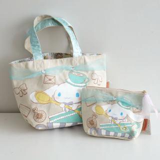 Sanrio Cinnamoroll bag ปัก ผ้าใบ ถุงเก็บของ กระเป๋าเครื่องสำอาง ถุงสิริ