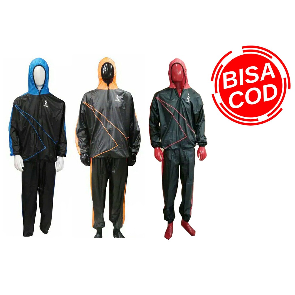 SAUNA SUIT / SAUNA JACKET / SAUNA CLOTHES FAT BURNING LIFTING + PANTS + ZIPPER + MOTIF HAT 0951