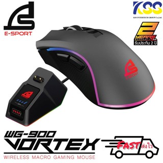 💥ส่งชัวร์ส่งไว🚀 SIGNO E-Sport VORTEX Wireless Macro Gaming Mouse รุ่น WG-900 (Black) (เกมส์มิ่ง เมาส์) 🚀