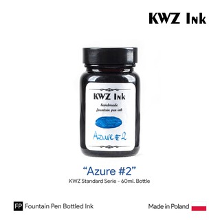 KWZ "Azure #2" Standard Ink 60ml Bottle - หมึกปากกาหมึกซึมคาวูเซต สีน้ำเงิน #2 ขวดขนาด 60 มล.