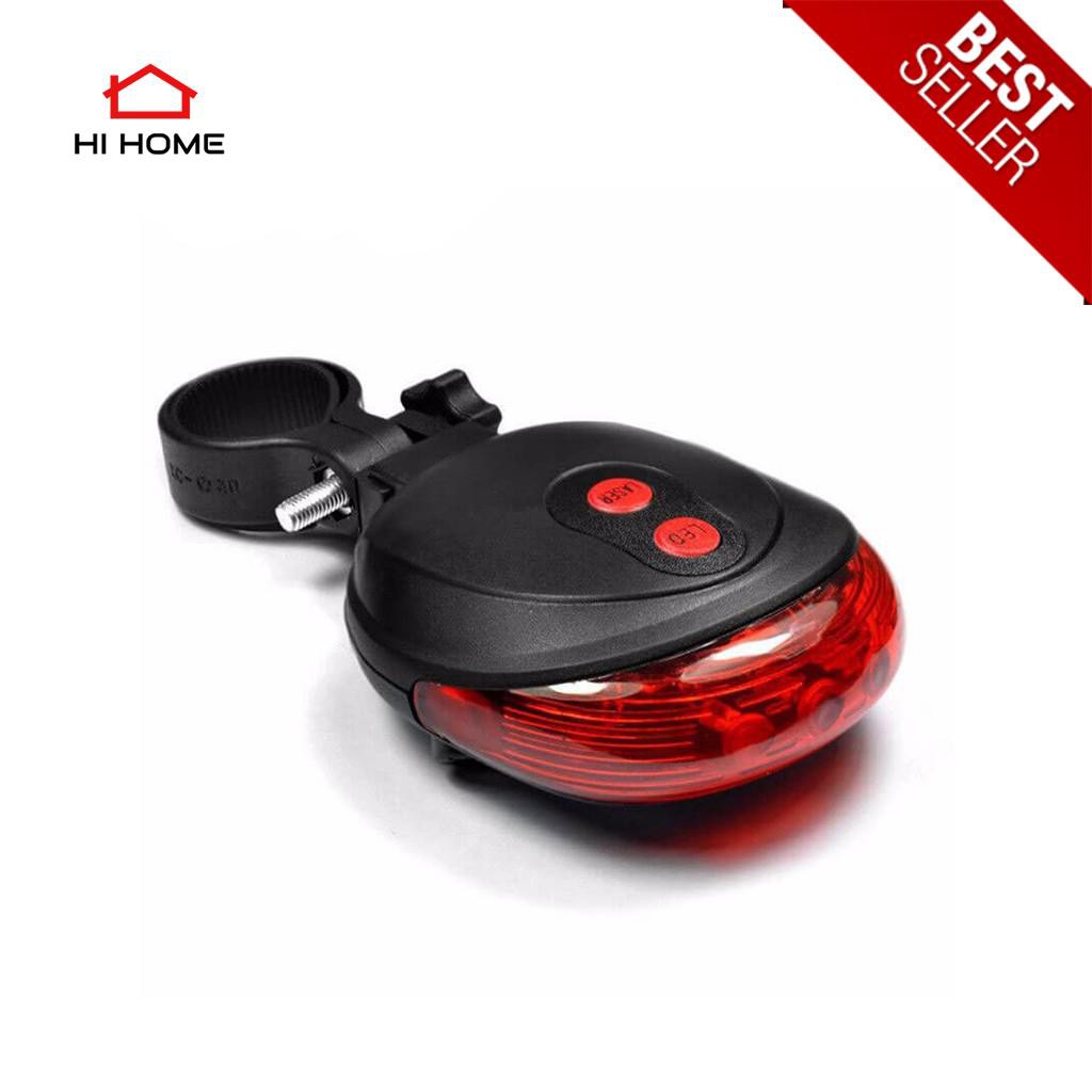 Hihome Laser Light เเดง ไฟเลเซอร์ท้ายรถจักรยาน อุปกรณ์เสริมสำหรับจักรยาน ไฟ เตือน ความปลอดภัย ด้านหล