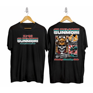 เสื้อยืดผ้าฝ้ายพิมพ์ลายขายดี ใหม่ เสื้อยืด ผ้าฝ้าย พิมพ์ลาย distro samurai racing sunmori ronin snake full Cotton 30s