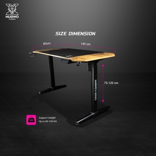 โต๊ะเกมมิ่ง GAMING DESK NUBWO NXGD - 991  WOOD(ปรับระดับได้*สําหรับเรียนทํางานสวย แจ่มๆๆ)