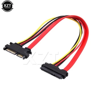 30 ซม.22Pin SATA สายชายหญิง 7 +15 Pin Serial ATA SATA Data Power Combo Extension Cabl