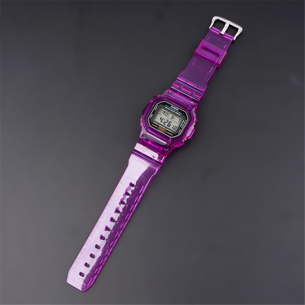 สายนาฬิกาข้อมือเรซิ่น พร้อมเคส สําหรับ Casio G-Shock DW-5600 5000 GW-M5610 G-5600 GLX-5600