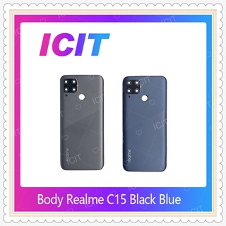 Body Realme C15 อะไหล่บอดี้ เคสกลางพร้อมฝาหลัง Body อะไหล่มือถือ คุณภาพดี ICIT-Display