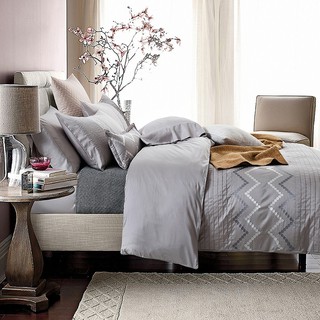 ชุดเครื่องนอนหรูผ้าอียิปตฺคอตต้อน American model room villa 60S Embroidery Satin Continental