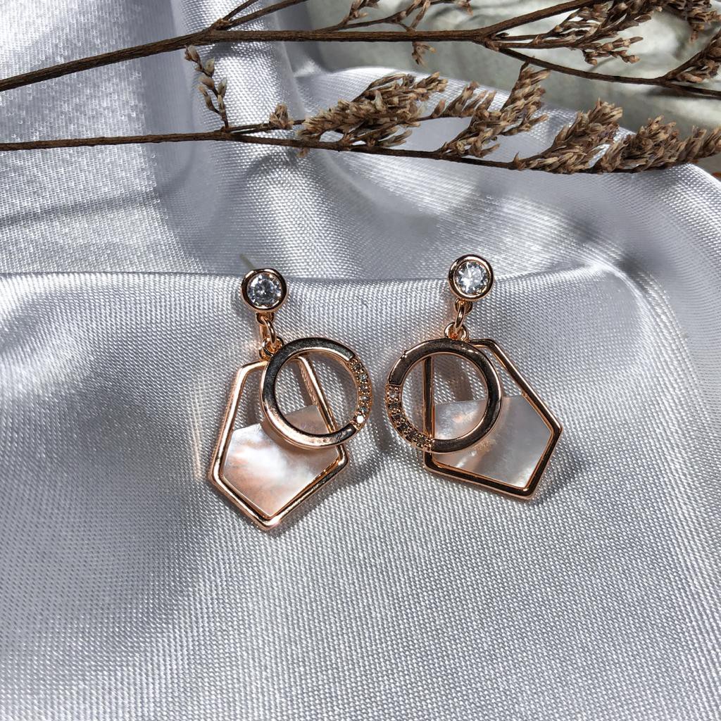 JW-074 ROSE GOLD EARING / ต่างหู / ต่างหูเกาหลี / อุปกรณ์เสริม / แฟชั่น