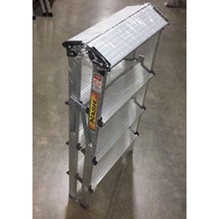 NASHI บันได 4 ขั้น บันไดอลูมิเนียม สีเทา Aluminium 4 Steps Ladder