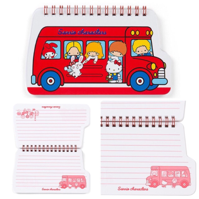 Sanrio Characters สมุดโน๊ตสันห่วง '70s bus