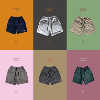 ขาสั้นวินเทจ LOOKER : เอวยางยืด no 015