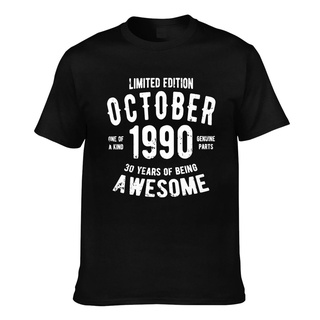 เสื้อยืด ลาย Born October 1990 หลากสี สําหรับผู้ชายS-5XL