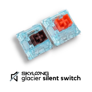 [Set 35] Glacier SILENT Switch สวิตช์ Mechanical Keyboard ไร้เสียง Pre-Lubed สวิตช์คีย์บอร์ดเสียงเบา Lubeโรงงาน