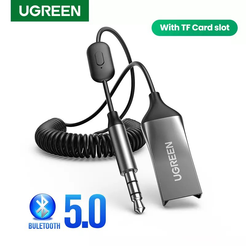 ๊UGREEN Car Bluetooth Receiver 5.0 with 3.5mm Jack for Car Bluetooth