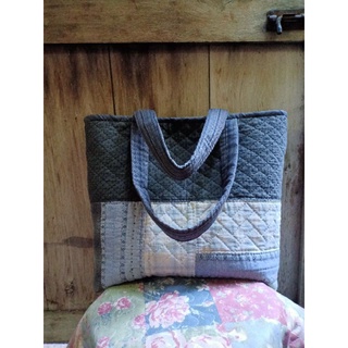 กระเป๋าผ้าทอญี่ปุ่น quilting งานมือล้วน ทั้งใบ by oyster