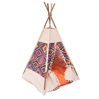 กระโจมสัตว์เลี้ยง โบโฮชิค ไซซ์ S สีส้ม PET TENT BOHOCHIC S ORANGE