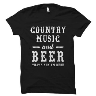 [S-5XL]GILDAN เสื้อยืด พิมพ์ลาย Country Music And Beer That S Why I M Here สําหรับทุกเพศ