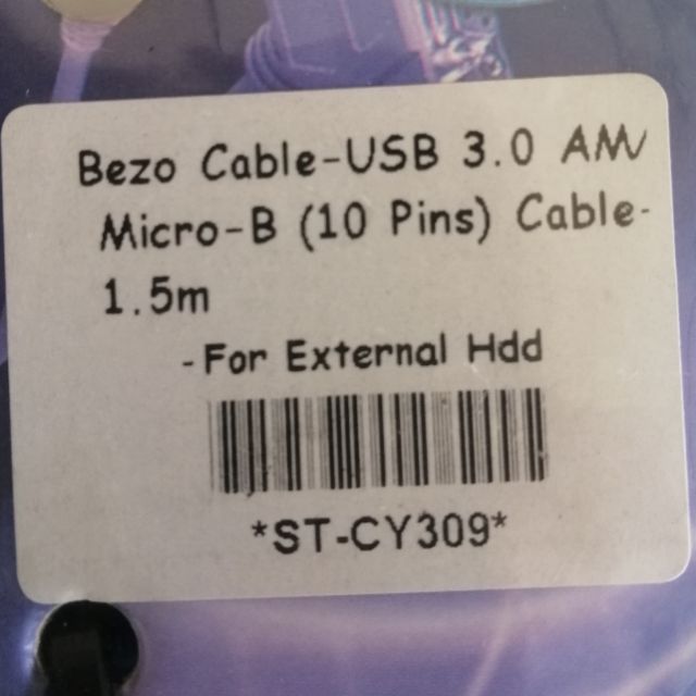 สาย Bezo USB 3.0 A/W MICRO-B 10 PIN 1.5M