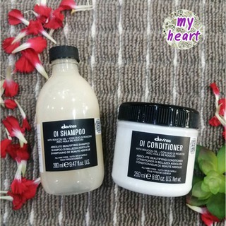 Davines OI Shampoo 280 ml/Conditioner 250 ml​ แชมพู ครีมนวดผม​ ปราศจากสารซัลเฟต และพาราเบน เน้นความเงางาม