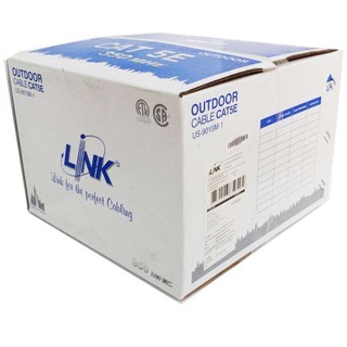 LINK สาย LAN CAT5PE (US-9015M-1) Outdoor+w/Drop Wire (100 เมตร/ภายนอก/สลิง)
