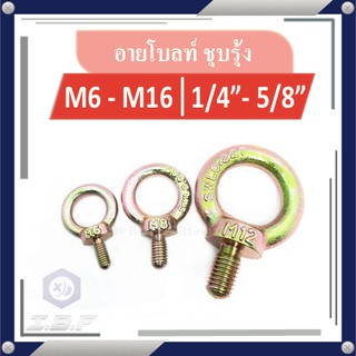 อายโบลท์ สลักเกลียวห่วง ชุบรุ้ง M6-M16 , 1/4-5/8 Eye Bolt