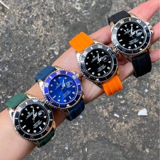 นาฬิกา โรเลกช์ รุ่น Submariner สายซิลิโคน ปั๊มทุกจุด ขอบหมุนได้