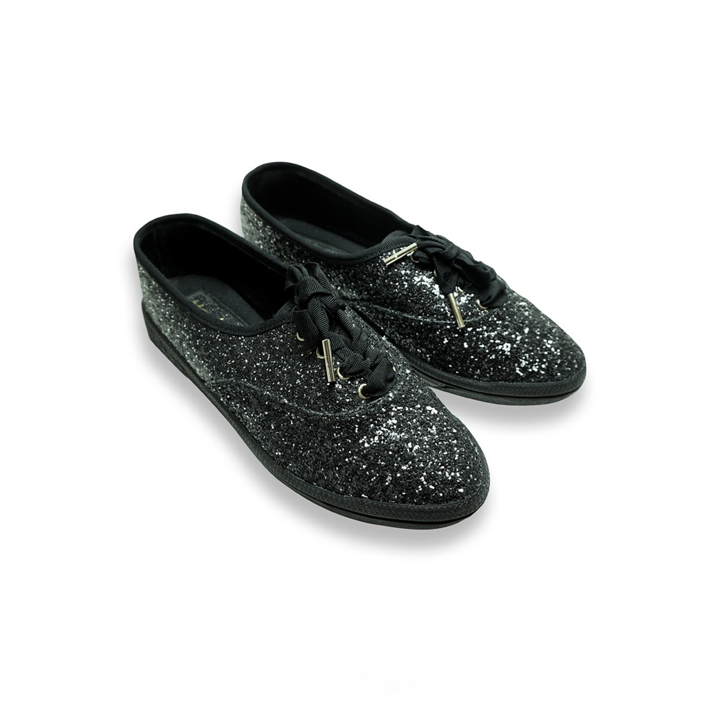 Mocktail's Shoes รองเท้าสุขภาพสวมพร้อมผูกเชือก รุ่น IVY สี Black