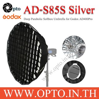 AD-S85s Godox Mount Silver Parabolic Deep Softbox For AD300Pro AD400Pro 85CM พาราโบลิกซอฟท์บ๊อกซ์