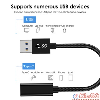 Go อะแดปเตอร์แปลงสายชาร์จ Type-c ตัวเมีย เป็น Usb 3.0 ตัวผู้ 60w 10gbps ชาร์จเร็ว