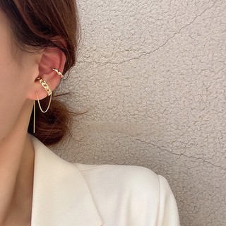 ต่างหูแบบเกี่ยว สีทอง earcuff ต่างหูหนีบไม่ต้องเจาะ ดาราใส่เยอะ