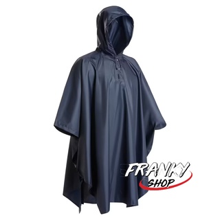 [พร้อมส่ง] เสื้อปอนโชกันฝนสำหรับเดินป่า Hiking Rain Poncho TREK 100 Blue