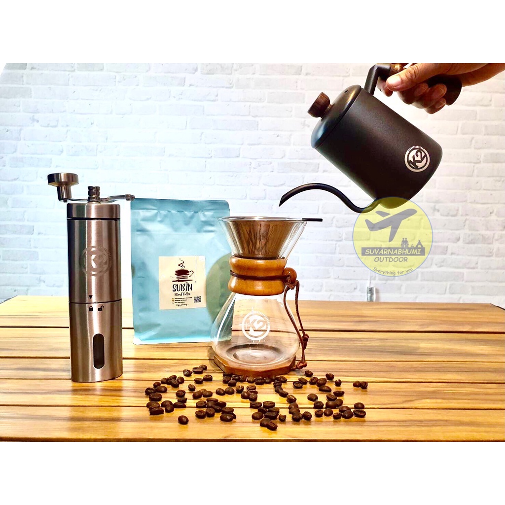 ชุดดริป K2 Coffee kettle กาดริป โหล และที่บด