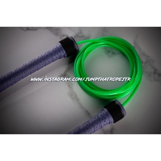 💚 Green PVC 4mm 💚 เชือกกระโดด PVC 4mm 💚 ด้าม 20cm 💚 Light Jump Rope for Speed and Freestyle Practice