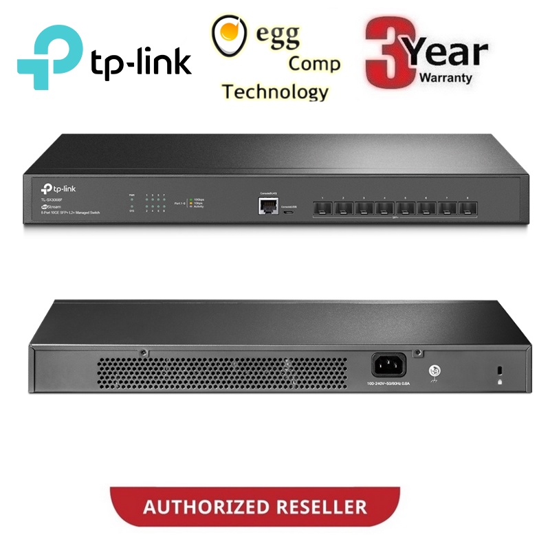 TP-LINK TL-SX3008F JetStream 8-Port 10GE SFP+ L2+ Managed Switch