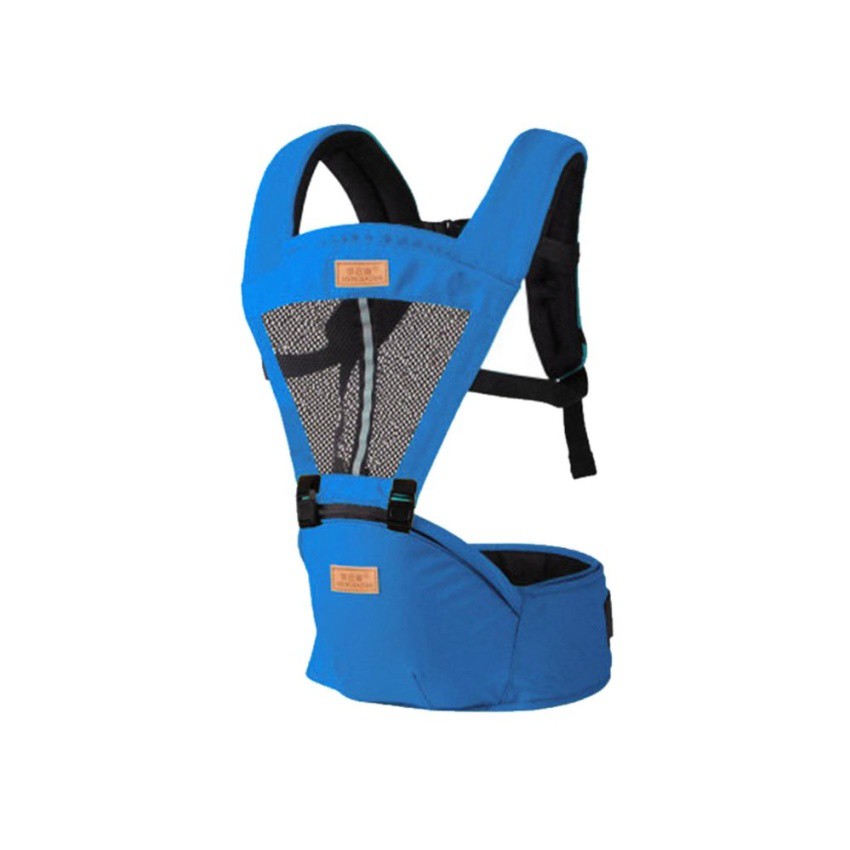 Mengbadun Carrier+Hip Seat เป้อุ้มเด็กแบบมีอานนั่ง สีฟ้าเข้ม