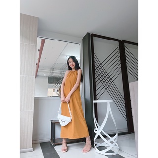 2543💙EVERYDAY BASIC MAXI DRESS  เดรสยาวเบสิคทรงขายดี ผ้าวาเลนติโน่ เนื้อผ้าหนาเรียบ ไม่สากผิว พริ้วๆ