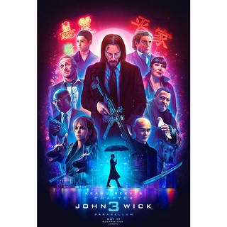 โปสเตอร์หนัง John Wick แรงกว่านรก Keanu Reeves คีอานูรีฟ Movie Poster ภาพติดผนัง ตกแต่งบ้าน รูปติดห้อง ของสะสม ร้านคนไทย