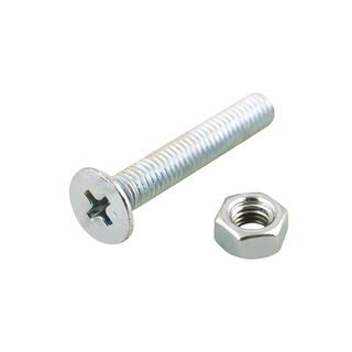 สกรูเกลียวมิลน็อต JF DEXZON 5X30 มม. 25 ตัวMACHINE SCREW WITH NUT JF DEXZON 5X30MM 25PCS