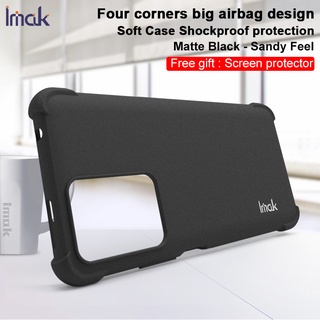 Original Imak Xiaomi Mi 11T Pro Shockproof Soft TPU Case Xiomi Mi11T Matte Black Silicone Back Cover Screen Film