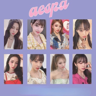 การ์ดรูปภาพปฏิทินตั้งโต๊ะ ลาย Kpop Aespa 2022 แบบโฮมเมด แฟชั่นฤดูหนาว
