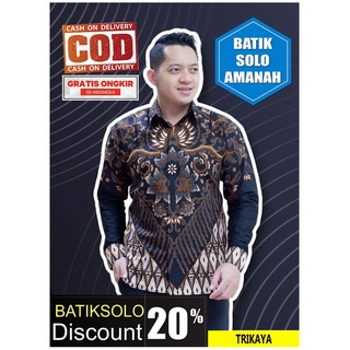 Trikaya PANJANG BATIK INDONESIA BATIK SOLO BATIK เสื้อเชิ้ตแขนยาว LAPIS MODERN PREMIUM Top Fine Cotton I BASOPI SOGAN ALENGKA Blue NDARU Red WIRAYUDA NAVY ALASKA DANISWARA 2ndaru KAWUNG PUTIH SAMBARA  BATIK