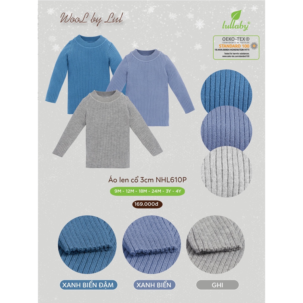 เสื้อสเวตเตอร์เด็กชายคอปก 3cm NHL610P - Lullaby